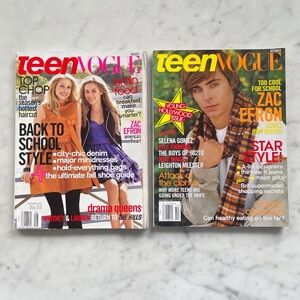 Teen Vogue Fashion Magazines 2007 2008 2000 Y2K Back to School Zac Efron